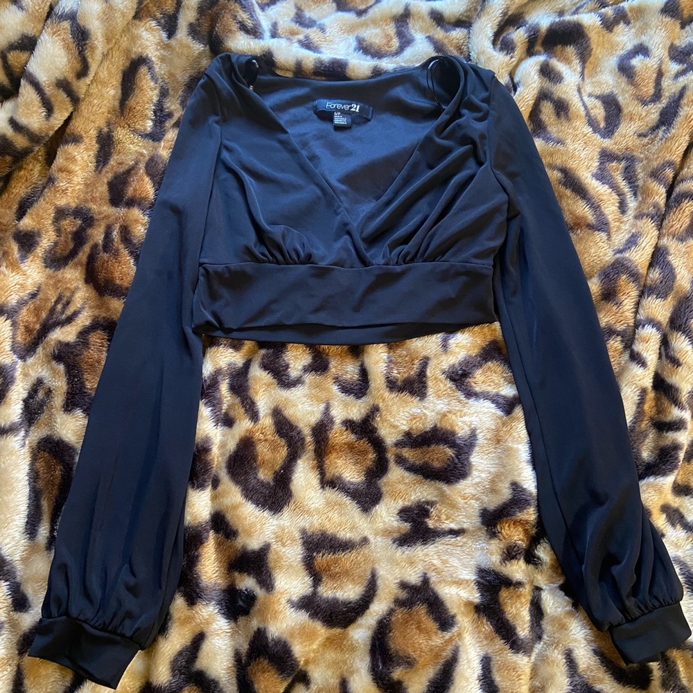 Forever 21 Long Sleeve Black Bralette